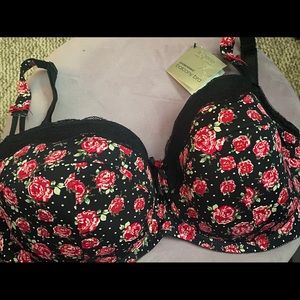 Evans Floral Balconette Bra - NWT